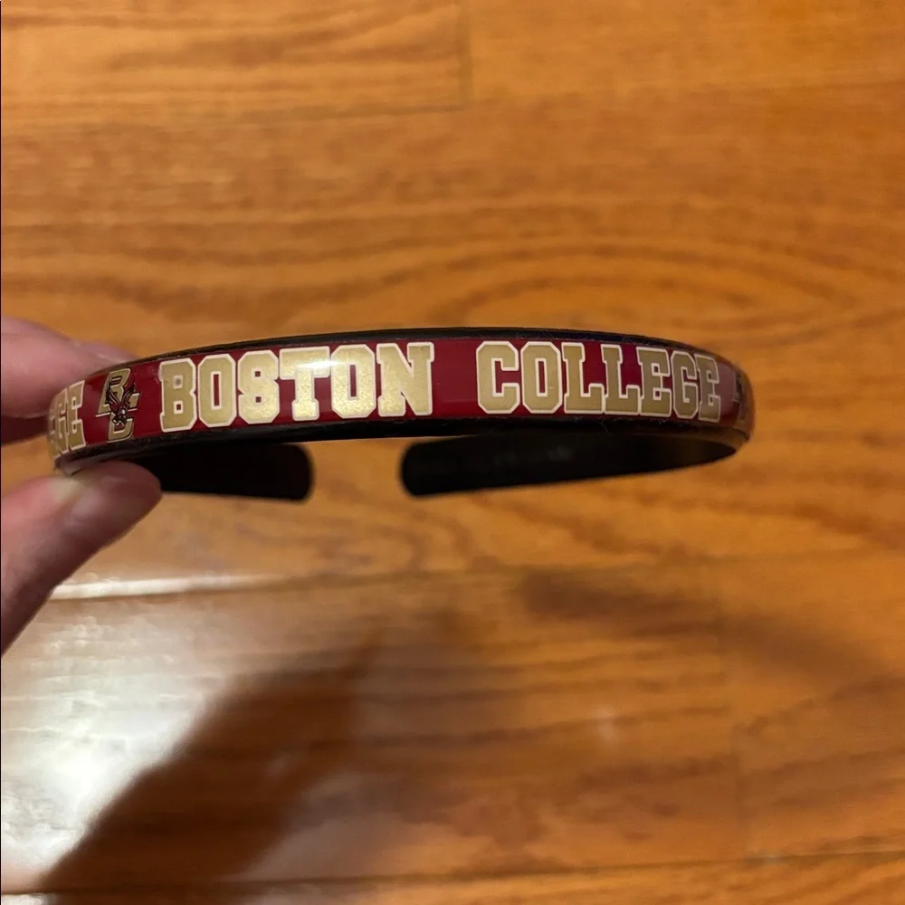 Boston College Headband Preppy Thin Black Maroon Gold Eagle Logo